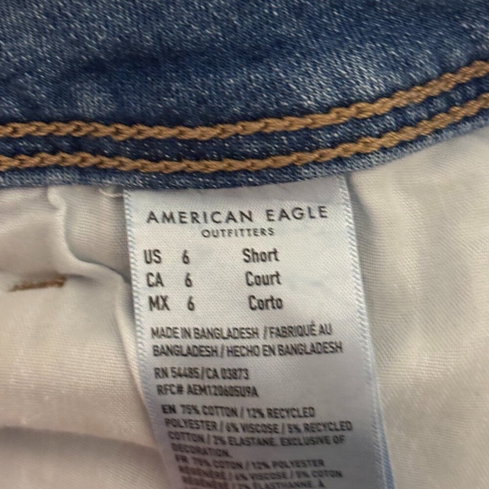 American Eagle Next Level Stretch Flare Jeans 6 Short Medium Wash - Picture 4 of 4